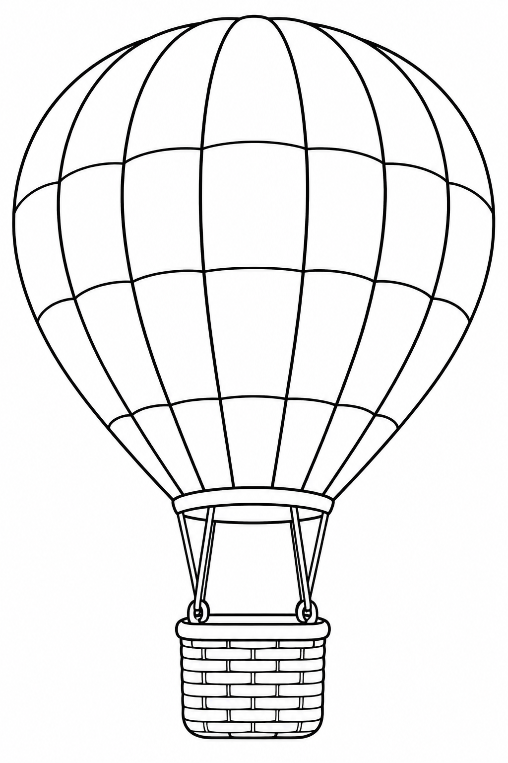 Luchtballon — kleurplaat om te printen